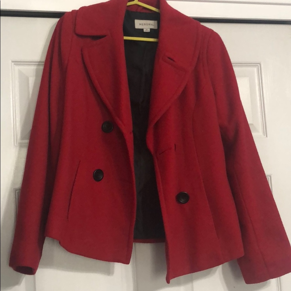 Red wool coat